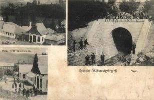 Oláhszentgyörgy, Sangeorz-Bai; Hideg fürdő, Meleg fürdő és szálloda, vasúti alagút / thermal spa, hotel, railway tunnel (r)