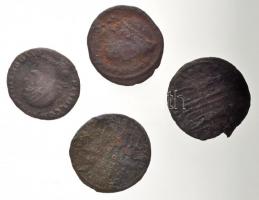 Római Birodalom 4db-os vegyes rézpénz tétel a Kr. u. IV. századból T:3
Roman Empire 4pcs of various...