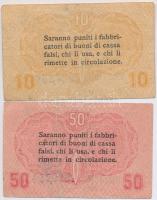Olaszország / Velence / Osztrák-magyar megszállás 1918. 10c + 50c T:III 
Italy / Venice / Austro-Hu...