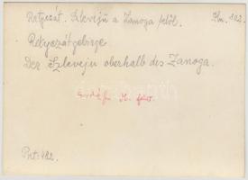 cca 1910 Retyezát, a Szlevejn a Zanoga felől, Erdélyi Mór felvétele, hátulján feliratozva, pecséttel...
