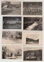 cca 1939 Fotók Kárpátaljáról: vízduzzasztó gát a Hoverlán, életképek, stb., összesen 39 db, 6,5×9 cm