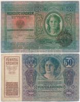 1912. 100K román felülbélyegzéssel + 1913. 20K II. kiadás (2x) + 1914. 50K román felülbélyegzéssel T...