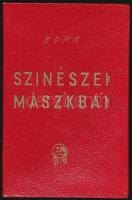 Cca 1950 Edingerné Balázs Márta (EDMA): Színészek Maszkban. Színész karikatúrák 10 darabos kihajthat...