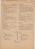 1947 Szabadkőműves Páholyok 1947. december havi munkarendje, Kelet 1947. decemberi számának mellékle...