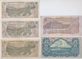 Ausztria 1945. 20Sch + 1967. 20Sch (3x) + 1970. 50Sch T:III
Austria 1945. 20 Schilling + 1967. 20 S...