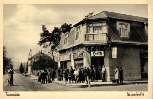 Taracköz, Teresva; utcakép, Cikta, Weisz Henrik üzlete, kerékpár / street, shops, bicycle (EK)