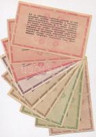 1946. 10db-os vegyes adópengő bankjegy tétel, közte több fordított címeres T:III,III-