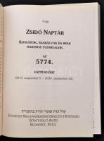 2013-2016 Zsidó naptárak az 5774.-5777. esztendőkre, 5 db. Bp., EMIH. Kiadói papírkötés