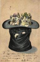 Cats in a hat. P. F. Serie Mieze. 411. (EK)