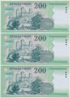 2005. 200Ft "FC" (3x) sorszámkövetők T:I