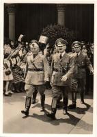 1940 Die historische Begegnung am 18. Juni in München. Ankunft / Adolf Hitler and Benito Mussolini (leader of the National Fascist Party in Italy). NSDAP German Nazi Party propaganda