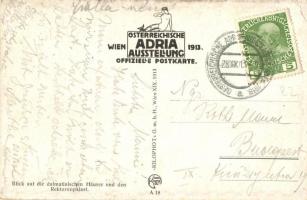 1913 Vienna, Wien; Oesterreichische Adria Ausstellung, Blick auf die dalmatischen Häuser und den Rek...