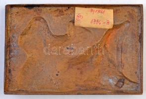 Ispánki József (1906-1992) 1946. "Jézus halála" Br emlékplakett (134x86mm) T:2 ph