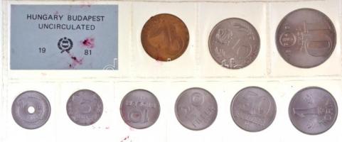 1981. 2f-10Ft (9xklf) érmés forgalmi sor fóliatokban T:1 Adamo FO14
