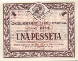 Andorra 1936. II.kiadás 1P T:I RR!!