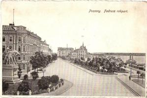 Pozsony, Pressburg, Bratislava; Fadrusz rakpart / quay, wharf (EK)