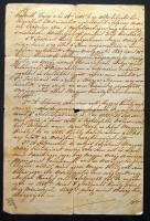 1909. Kossuth Lajos levelének iktatott hiteles másolata! Rendkívül érdekes tartalmú dokumentum, amely az ellene indított perrel kapcsolatos. Válaszkivonat az emigráns bankjegyek témájában (emiatt perelte be az osztrák állam).