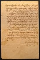 1909. Kossuth Lajos levelének iktatott hiteles másolata! Rendkívül érdekes tartalmú dokumentum, amel...