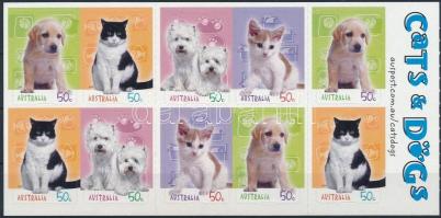Dogs and Cats stamp booklet + block, Kutyák és macskák bélyegfüzet + blokk