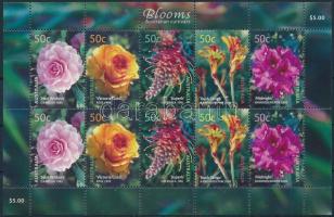 Virág kisív, Flower minisheet