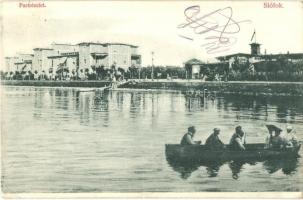 Siófok, Balatoni part, csónakázók. Telepi tőzsde kiadása (EK)