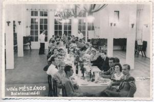 Balatonalmádi, Étterem belső, vendéglő, pincérek. Vitéz Mészáros photo