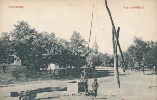 Balatonszemes, Falu részlet a hátoldalon részletes leírással. Berliner Salamon kiadása