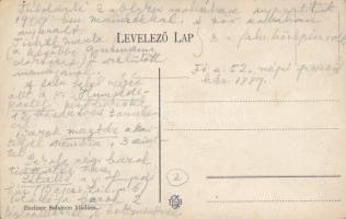 Balatonszemes, Falu részlet a hátoldalon részletes leírással. Berliner Salamon kiadása