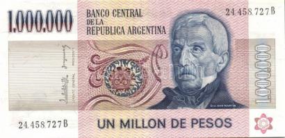 Argentína 1976-83. 10P, 50P, 100P, 500P, 1000P, 5000P, 10.000P, 50.000P, 100.000P, 500.000P, 1000.00...