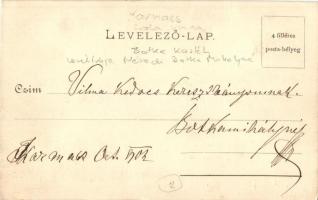 Karmacs, Botka kastély (a levél írója Botka Mihályné). photo (EK)