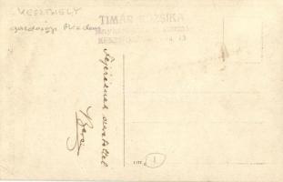 Keszthely, Gazdasági Akadémia végzős hallgatói (sárgulók), tanárok. Studentika, Timár Rózsika photo