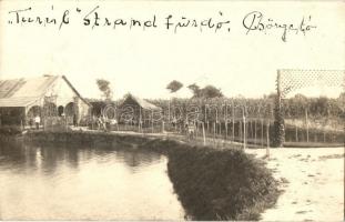 1926 Szekszárd, Csörge-tó, Turul strandfürdő. Borgula photo