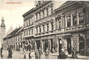 Szombathely, Fő utca, Gyógyszertár, Kaltenecker Ferenc, Kemény József üzletei