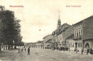 Marosvásárhely, Targu Mures; Deák Ferenc utca, szálloda, üzletek / street view, hotel, shops
