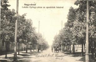 Nagyvárad, Oradea; Lukáts György utca, Apostolok háza / street view