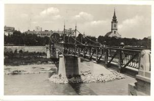 Nagyvárad, Oradea; Körös folyó részlete, híd / Cris river bridge