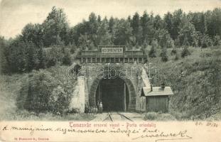 Temesvár, Timisoara; Temesvár-Orsovai vasút, alagút. Hutterer G. kiadása / Porta orientalis / Timisoara-Orsova railway tunnel (EK)