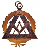 DN "Galilei Budapest 1871" zománcozott szabadkőműves páholy jelvény (48x50mm)  T:2-,3 zomá...