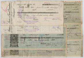 Budapest 1926-1927. 11db-os vegyes váltó tétel, mind kitöltött vagy félig kitöltött, váltóbélyegekke...