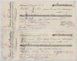 Budapest 1926-1927. 11db-os vegyes váltó tétel, mind kitöltött vagy félig kitöltött, váltóbélyegekke...