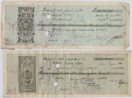 Budapest 1926-1927. 11db-os vegyes váltó tétel, mind kitöltött vagy félig kitöltött, váltóbélyegekke...