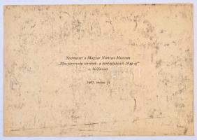 1848. 100Ft "Kossuth bankó" imitációja, hátoldalán "Nyomatott a Magyar Nemzeti Múzeum...