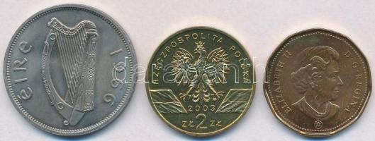Vegyes: Írország 1966. 1/2C Cu-Ni "Ló" + Lengyelország 2003MW 2Zl sárgaréz "Angolnák&...