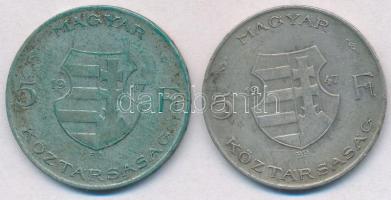 1947. 5Ft Ag "Kossuth" (2x) T:2-,3 patina