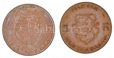 1947. 5Ft Ag "Kossuth" (2x) T:2-,3 patina