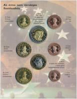2004. 1c-2E "Euro próbaveretek" (8xklf) fémpénz szettben, díszkiadás T:BU