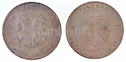 1947. 5Ft Ag "Kossuth" (2x) T:2,2- patina