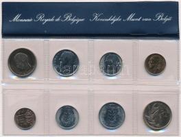 Belgium 1980. 50c-10Fr (8xklf) forgalmi szett fóliatokban T:1,1-  Belgium 1980. 50 Centimes - 10 Francs (8xdiff) coin set in foil packing C:UNC,AU