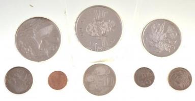 Kajmán-szigetek 1974. 1c-5D (8xklf) Br/Ni/Ag forgalmi sor szettben, eredeti tokban T:PP kis patina, ...