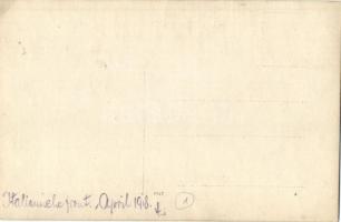 1918 Olasz-front, Prinz Hohenlohe vezérkari főnök, katonai vezetők (nevek a fotón) és Bjelik tábori ...